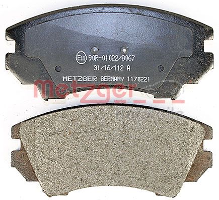 METZGER 1170221 Bremsbelagsatz, Scheibenbremse